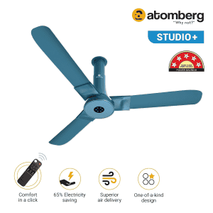 Atomberg Studio+ BLDC Ceiling Fan | 1200 mm | Aegean Blue | FG0235