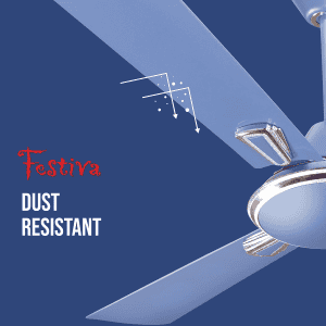 Havells Festiva ES Ceiling Fan | 1200mm | Ocean Blue