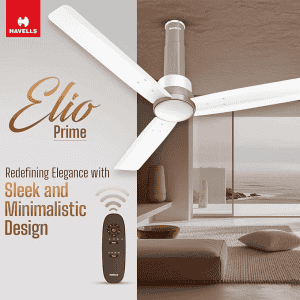 Havells Elio Prime BLDC High Air Ceiling Fan | 5 Star | Remote Controlled | Mist Pearl White
