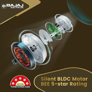 Bajaj Classico Sleek Plus Ceiling Fans | 1200mm | BLDC |  Coal Grey