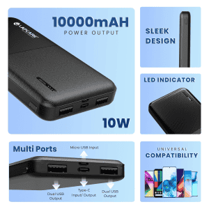 Lapcare Smart Tank Fast Power Bank | Black |  LPB-003