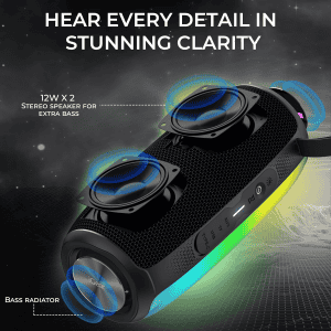 iGear Spectrum Bluetooth Party Speaker | 24W | IPX5 | Black
