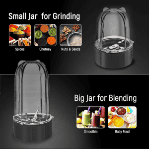 Prestige NutriMix 2.0 Mixer Grinder | 350W | 2 Multipurpose Jars | Black & Grey