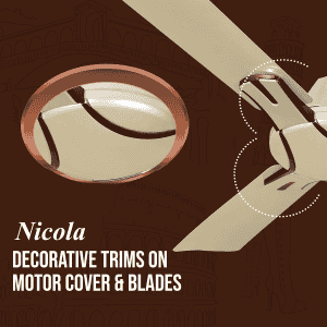 Havells Nicola ES Ceiling Fan | 1200mm | Gold Mist Copper