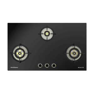 Pureflames Master 90 Glasstop Hob | 3 Burners | Black