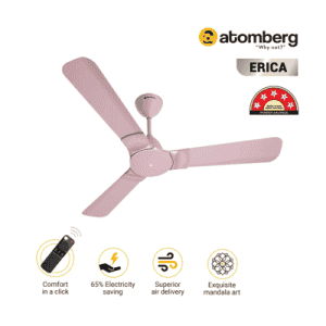Atomberg Erica BLDC Motor Ceiling Fan | 1200 mm | with Remote | Lotus Pink