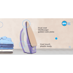 BPL Dry Iron | 1000 W | Purple & White | BDIS0041