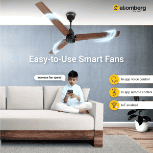 Atomberg Renesa Smart BLDC Ceiling Fan | Remote Control & LED Indicators | 1200 mm | 5 Star | Matt Brown & Black