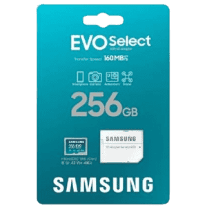 Samsung EVO Select MicroSDXC Memory Card | Class 10 130 MB/s | 256 GB | With Adapter