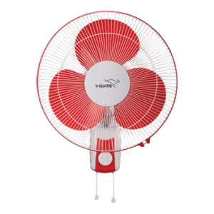 V Guard Glado STD Wall Fan | 1330 RPM | White Red