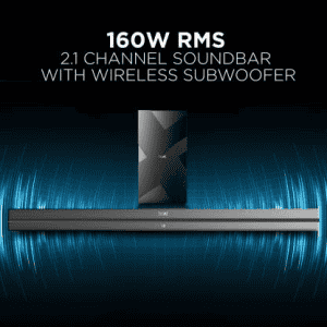 boAt Aavante Bar 2000 | 160 W | Bluetooth Soundbar | 2.1 Channel | Premium Black
