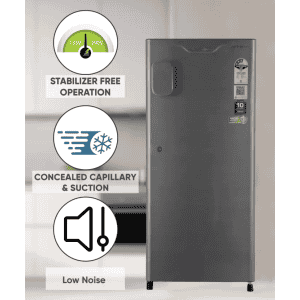 Lloyd Direct Cool Single Door Refrigerator | 188 L | 3 Star | GLDC203SSST4LC