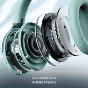 boAt Rockerz 551 ANC Wireless Headphone | Hybrid ANC | 100 HRS Playback | 40mm Drivers  | Sage Green