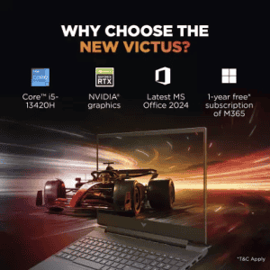 HP Victus Gaming Laptop | Intel Core i5 13th Gen 13420H | 16 GB | 512 GB SSD | 6 GB Graphics NVIDIA GeForce RTX 3050 | Mica Silver | 15-fa2700TX