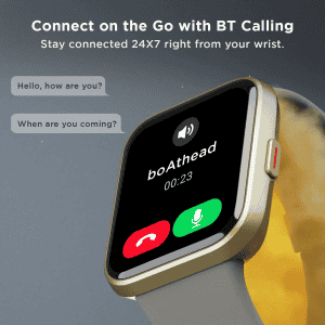 boAt Wave Connect Smartwatch | 4.64 cm (1.69 Inch) HD Display | Bluetooth Calling | Cool Grey