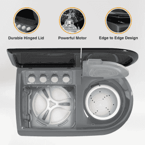 Whirlpool Semi Automatic Washing Machine | 9 Kg | 5 Star | Midnight Grey | 30312