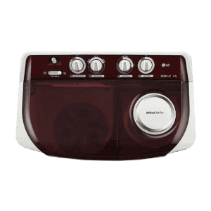LG Semi Automatic Top Load Washing Machine | 8Kg | Maroon and White