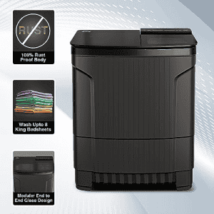 Godrej Semi Automatic Top Loading Washing Machine | 9 Kg | Crystal Grey | WSEDGE ULT 90 5.0 DB2M CSGR
