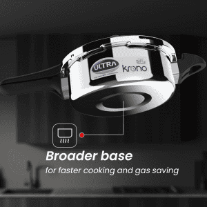 Ultra Triply Krono Pressure Cooker | 3.5 L | Stainless Steel