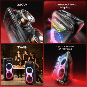 boAt PartyPal 600 Bluetooth Party Speaker | 220W | Premium Black
