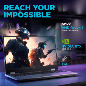 Lenovo LOQ Gaming Laptop | AMD Ryzen 7 7435HS | 24GB | 512GB SSD | NVIDIA RTX 4050 6GB | Luna Grey | 83JC00EGIN