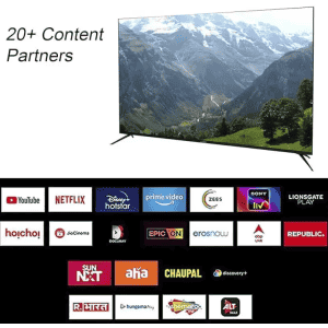 Lloyd 4K Ultra HD LED Smart Android TV | 165 cm (65 Inch) | Black | 65PS850E