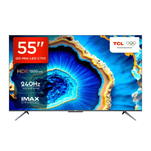 TCL 4K Ultra HD Smart QD Mini LED Google TV | 139 cm (55 inch) | Black | 55C755
