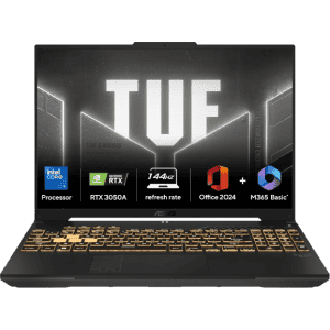 ASUS TUF Gaming F16 Gaming Laptop | Intel Core 5 210H | 16 GB | 512 GB SSD | 4 GB Graphics NVIDIA GeForce RTX 3050A | 144 Hz | Mecha Gray | FX607VB-RL076WS