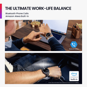 Amazfit Balance Smart Watch | 46mm | Dual-Band GPS | BT Calling | Black
