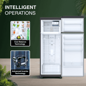 Godrej Frost Free Inverter Double Door Refrigerator | 272 L | 2 Star | Oak Wood | RT EONVOGUE 310B RI OK WD