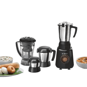 Bosch TrueMixx Juicer Mixer Grinder | 750 W | 4 Jars | Black | MGM6644BIN