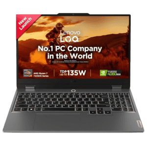 Lenovo LOQ Gaming Laptop | AMD Ryzen 7 7435HS | 24GB | 512GB | NVIDIA RTX 4060 8GB | Luna Grey | 83JC00EHIN