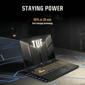 ASUS TUF Gaming F16 Gaming Laptop | Intel Core 5 210H | 16 GB | 512 GB SSD | 4 GB Graphics NVIDIA GeForce RTX 3050A | 144 Hz | Mecha Gray | FX607VB-RL076WS