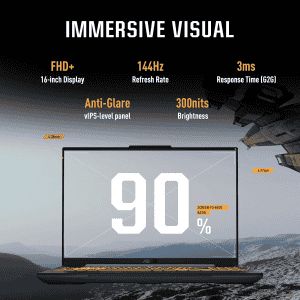 ASUS TUF Gaming F16 Gaming Laptop | Intel Core 5 210H | 16 GB | 512 GB SSD | 4 GB Graphics NVIDIA GeForce RTX 3050A | 144 Hz | Mecha Gray | FX607VB-RL076WS