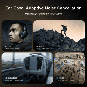 boAt Rockerz 551 ANC Pro Wireless Headphone | 42dB Hybrid Adaptive ANC | Dual Mics with ENx Tech | Cosmic Black