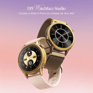 boAt Enigma Daze Smartwatch | Functional Crown, SOS with Location Tracking, Watch Face Studio | Metallic Gold