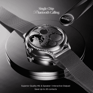boAt enigma Gem Smartwatch | AMOLED Display | Single Chip BT Calling | Metallic Black