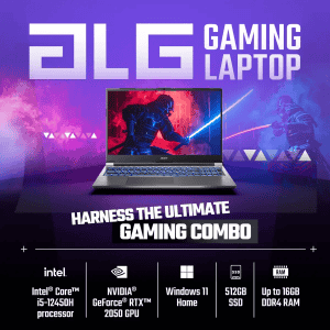 Acer ALG Gaming Laptop | Intel Core i5 12th Gen 12450H | NVIDIA GeForce RTX 2050 4GB | 16GB | 512GB SSD | Steel Gray | UN.34CSI.00V