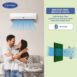 Carrier 18K XCEL LUMO EXI Air conditioner | 1.5 Ton | 5 Star | White
