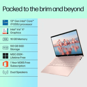 HP Pavilion 14 X360 Laptop | Intel Core i7 13th Gen 1355U | 16 GB | 512 GB SSD | Gray | 14-EK1152TU