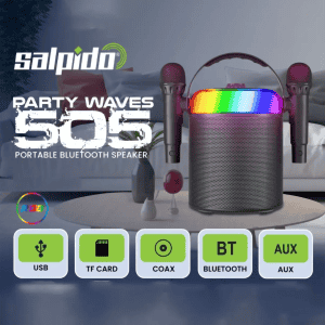 Salpido Party waves 505 Bluetooth Speaker | 15 W | Black
