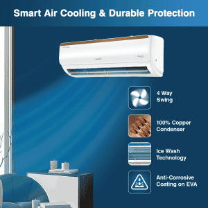 Voltas 125V Vertis Elite Gold Smart Air Inverter AC | 1 Ton | 5 star | White