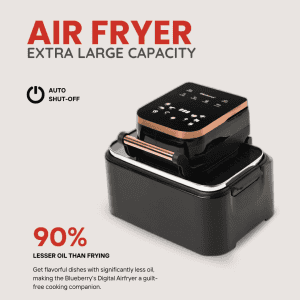 Blueberry's Digital Air Fryer | 8 L | 1700 Watts | Black