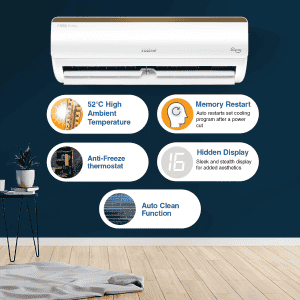 Voltas 125V Vertis Elite Gold Smart Air Inverter AC | 1 Ton | 5 star | White