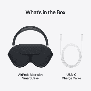 Apple AirPods Max Headphones | Pro Level Active Noise Cancellation | Transparency Mode | Personalised Spatial Audio | USB C Charging | Blue
