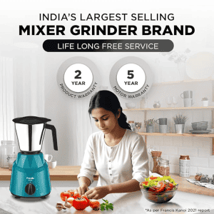 Preethi Prime Mixer Grinder | 3 Jars | 750 Watt I Green | MG-286