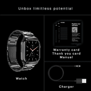 Noise ColorFit Chrome Smart Watch | Amoled | Bluetooth Calling | Elite Black