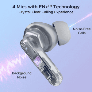 boAt Airdopes 191 ANC Bluetooth Ear Buds | Pellucid White