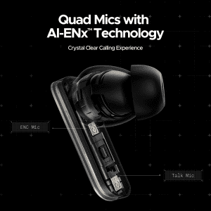 boAt Nirvana X TWS Bluetooth Earbuds | Cosmic Onyx
