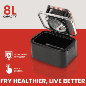 Blueberry's Digital Air Fryer | 8 L | 1700 Watts | Black